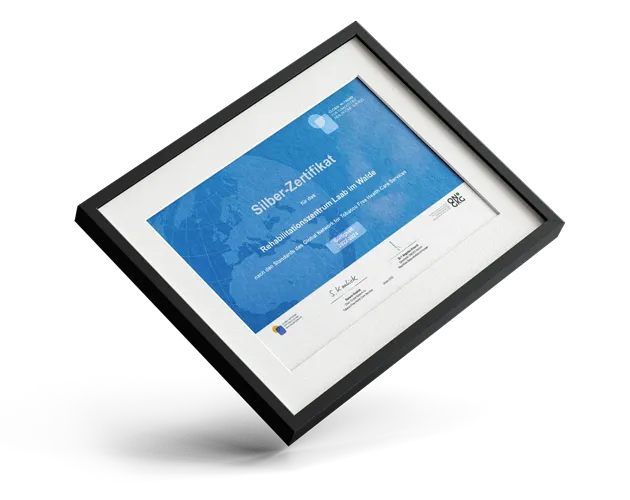 Silber-Tabakfrei-Zertifikat Reha-Zentrum Laab im Walde